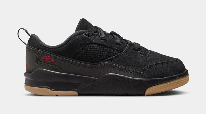 Flight Court Preschool Lifestyle Shoes (Black/Varsity Gum/ Medium Brown)