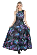 Floral Coral Princess Maxi Dress