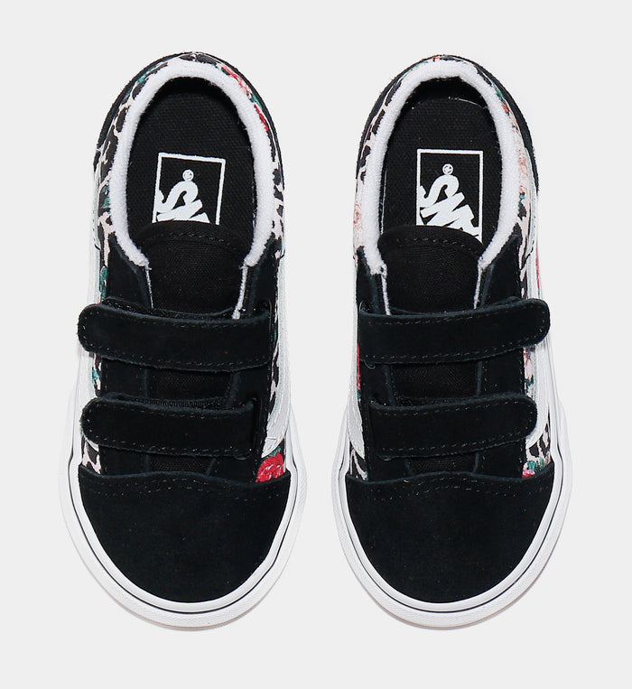 Floral Leopard Infant Toddler Skate Shoes (Black/Multi)