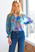 Florence Popover Blouse, Dreamy Orchid