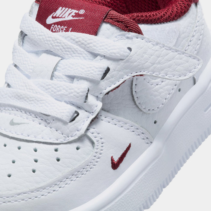 Force 1 Low LV8 EasyOn Infant Toddler Lifestyle Shoes (White/Team Red/White)