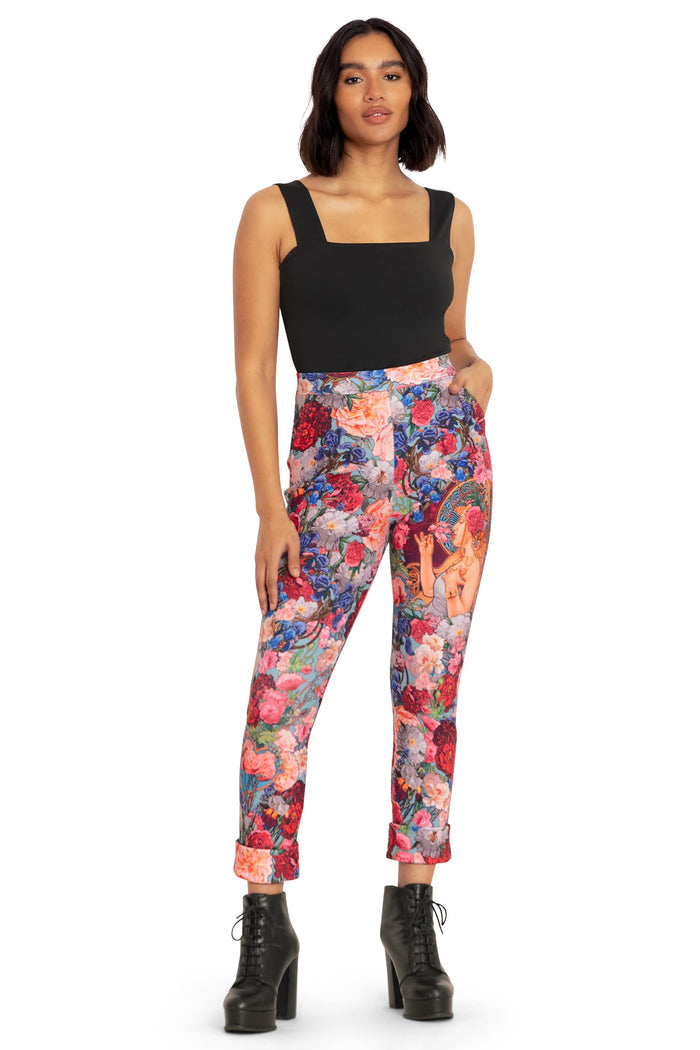 BlackMilk Clothing - Fragrance Of Violets Cuffed Pants