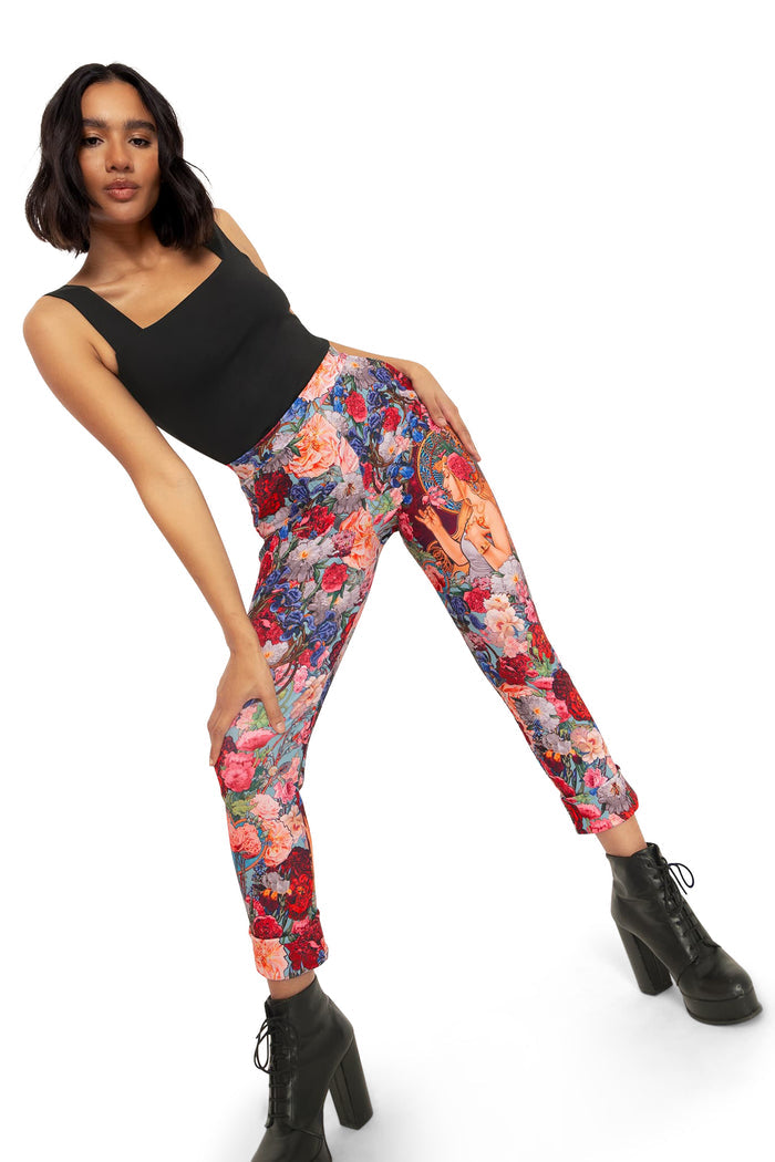 BlackMilk Clothing - Fragrance Of Violets Cuffed Pants