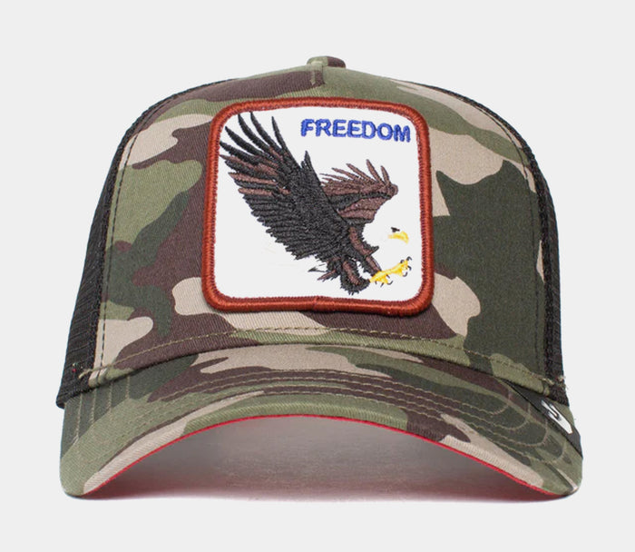 Freedom Eagle Trucker Mens Hat (Green/Brown)