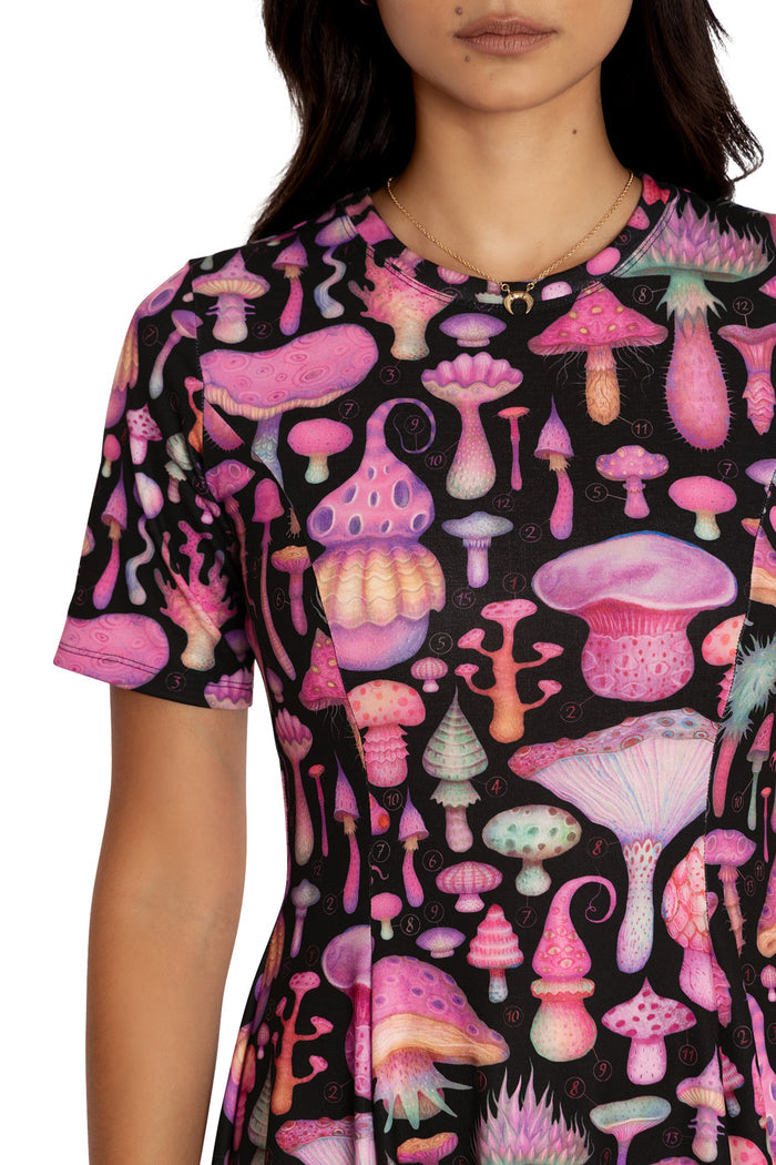 BlackMilk Clothing - Black Fungirl Longline Tee Dress