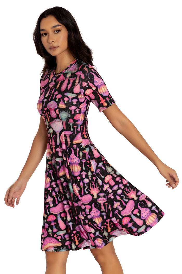 BlackMilk Clothing - Black Fungirl Longline Tee Dress