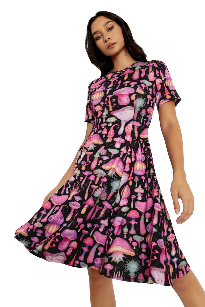 BlackMilk Clothing - Black Fungirl Longline Tee Dress