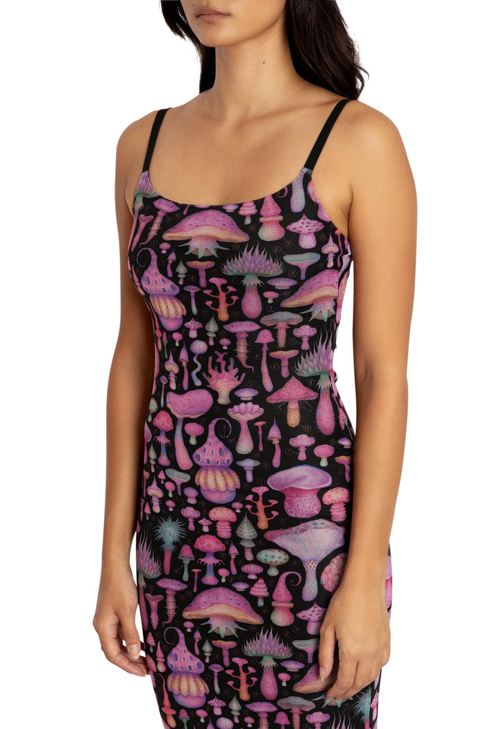 BlackMilk Clothing - Fungirl Black Sheer Bodycon Slip Dress