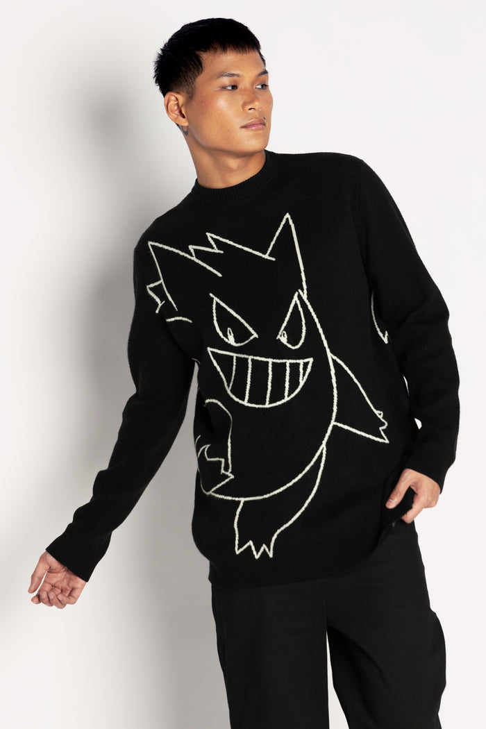 Gengar Unisex Crew Knit Sweater