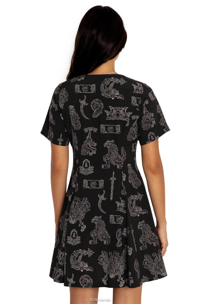 BlackMilk Clothing x Nintendo The Legend Of Zelda - Geoglyphs Evil V Dress - The Legend of Zelda Merchandise - Collaboration apparel - Licenced.