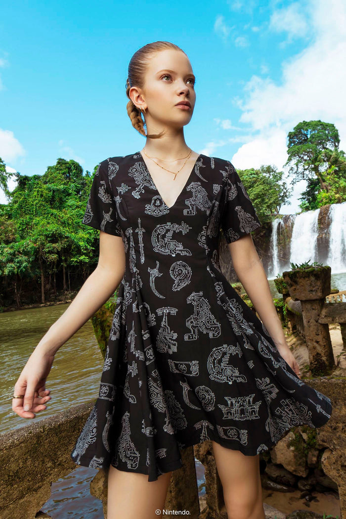 BlackMilk Clothing - Geoglyphs Evil V Dress