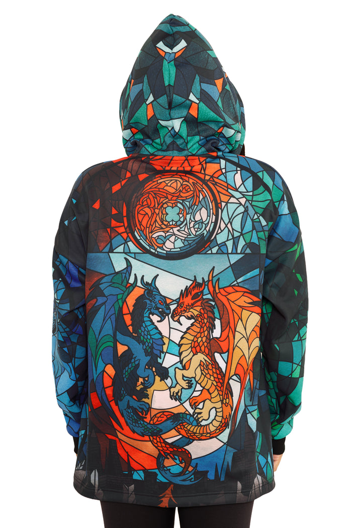 Fantasy dragon graphic hoodie with relaxed silhouette, perfect for layering through cooler weather, weekend adventures and comfortable everyday wear.