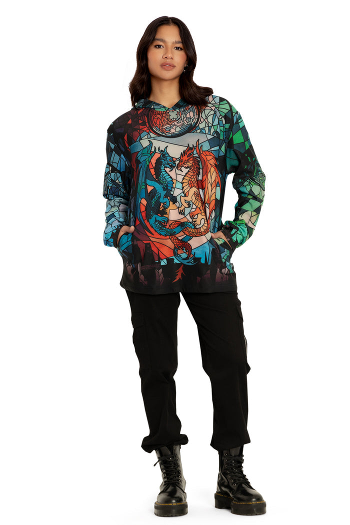 BlackMilk Clothing - Glass Dragons Hoodie Sweater
