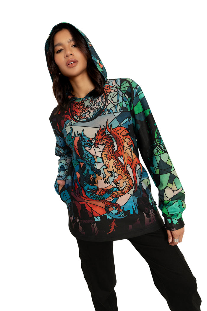 BlackMilk Clothing - Glass Dragons Hoodie Sweater
