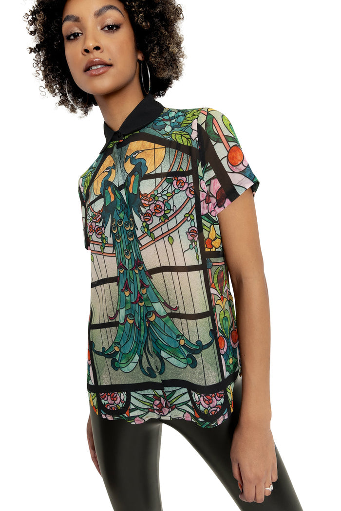 BlackMilk Clothing - Glass Garden Button Up Shirt