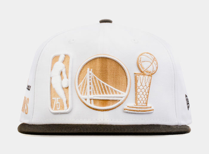 Golden State Warriors NBA Ring 2022 9Fifty Mens Snapback Hat (White)