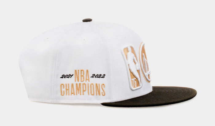 Golden State Warriors NBA Ring 2022 9Fifty Mens Snapback Hat (White)