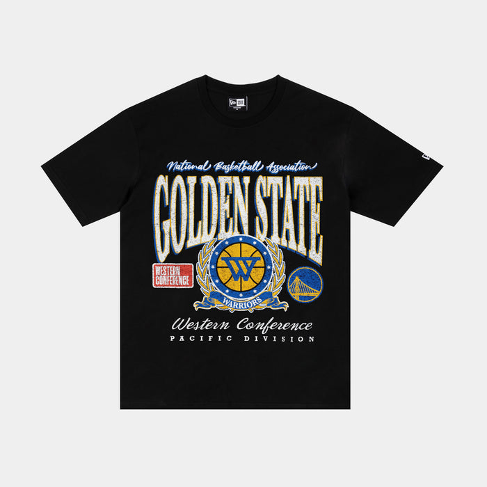 Golden State Warriors Oversized Mens Short Sleeve Shirt (Black/White/Blue)