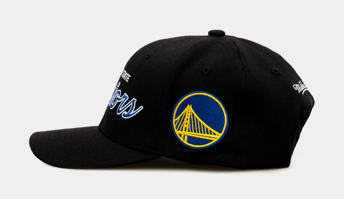 Golden State Warriors Team Script 2.0 Mens Snapback Hat (Black)