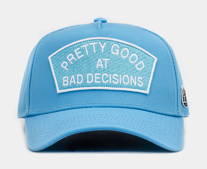 Good At Being Bad Trucker Mens Hat (Blue/White)