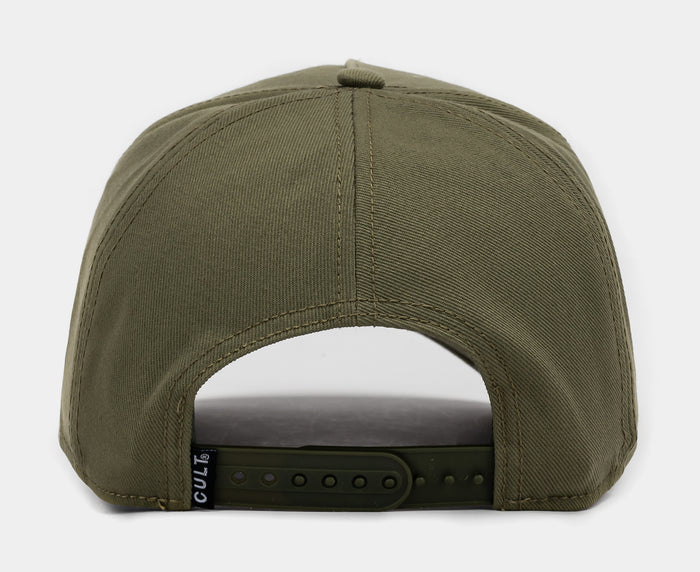Good At Being Bad Trucker Mens Hat (Olive/Orange)