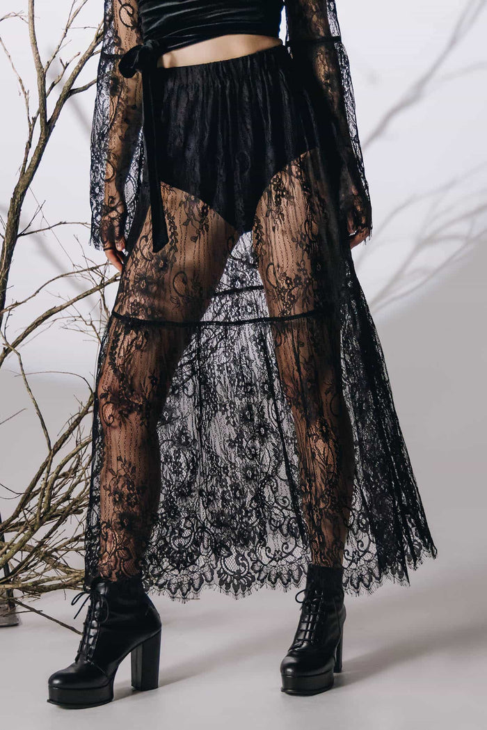 Gossamer Lace Maxi Skirt