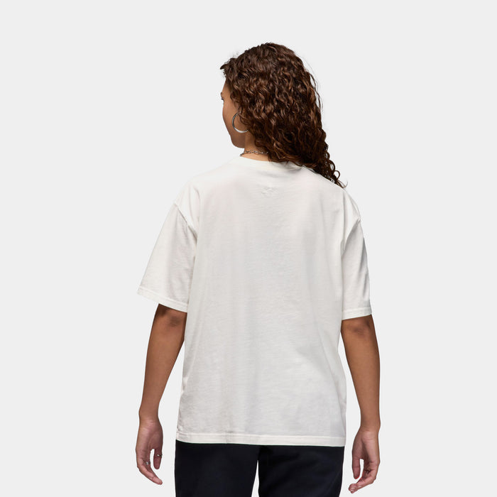 Graphic 6 Rings Womens Short Sleeve Shirt (White)