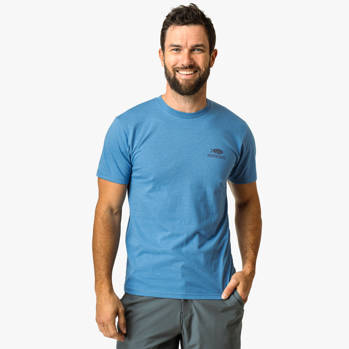 Azure Heather $Model is 6'0" 182lbs Size M$