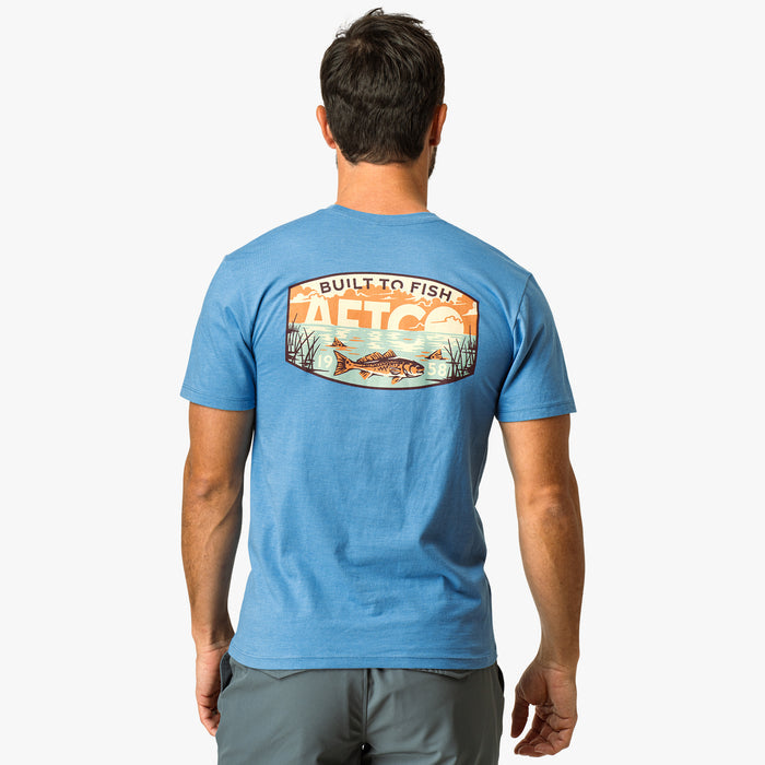 Azure Heather $Model is 6'0" 182lbs Size M$