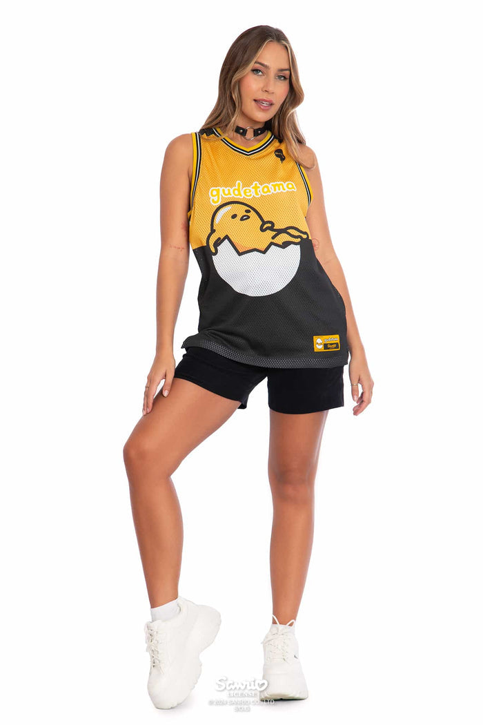 Gudetama Merchandise - Official Sanrio Products - Licensed Apparel - Kawaii Fashion - Unisex, Men's, Women's Basketball Jersey Top - Sportswear, Activewear