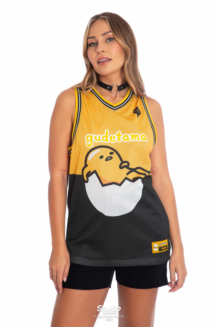 Gudetama Merchandise - Official Sanrio Products - Licensed Apparel - Kawaii Fashion - Unisex, Men's, Women's Basketball Jersey Top - Sportswear, Activewear