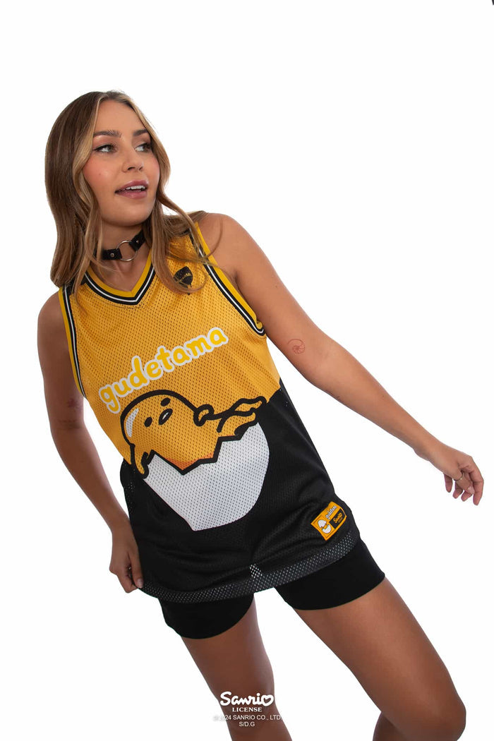 Gudetama Merchandise - Official Sanrio Products - Licensed Apparel - Kawaii Fashion - Unisex, Men's, Women's Basketball Jersey Top - Sportswear, Activewear