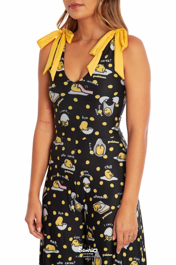 Gudetama Merchandise - Official Sanrio Products - Licensed Apparel - Kawaii Fashion - Women's Full Length Jumpsuit, Playsuit, Romper