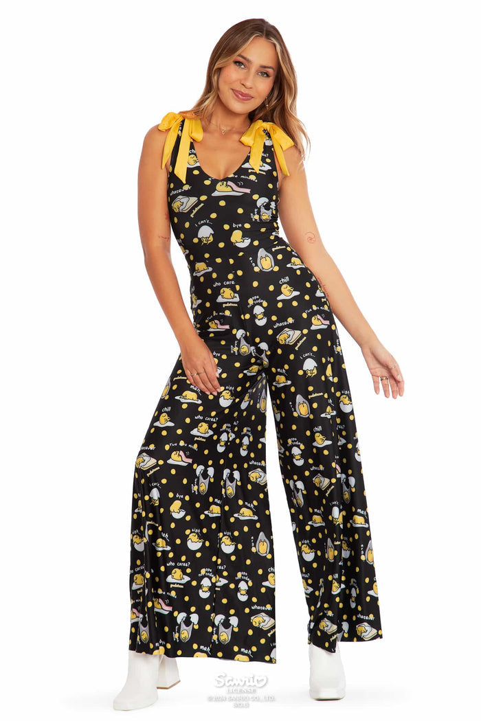 Gudetama Merchandise - Official Sanrio Products - Licensed Apparel - Kawaii Fashion - Women's Full Length Jumpsuit, Playsuit, Romper