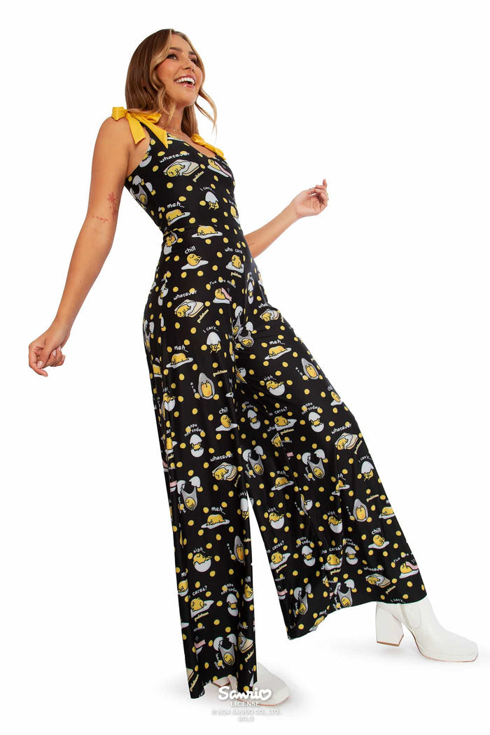 Gudetama Merchandise - Official Sanrio Products - Licensed Apparel - Kawaii Fashion - Women's Full Length Jumpsuit, Playsuit, Romper