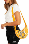 Gudetama Merchandise - Official Sanrio Products - Licensed Apparel - Kawaii Fashion - Yellow Polka Dot Crossbody Bag