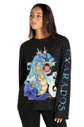 BlackMilk Clothing x Pokemon - Gyarados Long Sleeve Oversized Boyfriend Tee - Pokémon Merchandise - Collaboration apparel - Licenced.