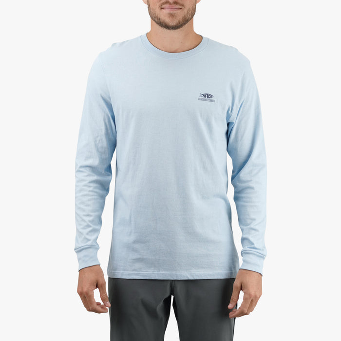 Bluesteel Heather $Model is 6' 170lbs Size L$