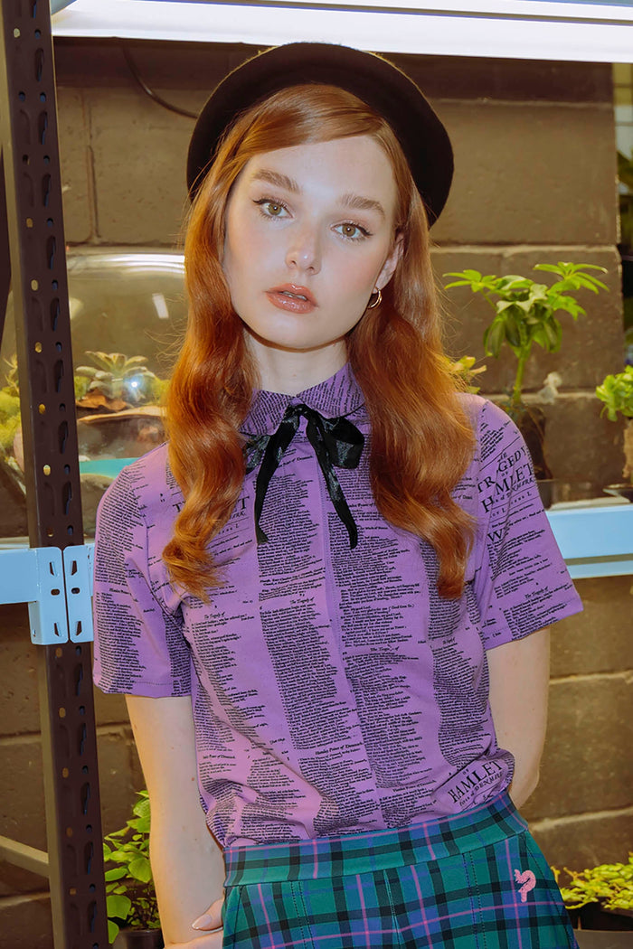 BlackMilk Clothing - Hamlet Violet Baby BBQ Shirt