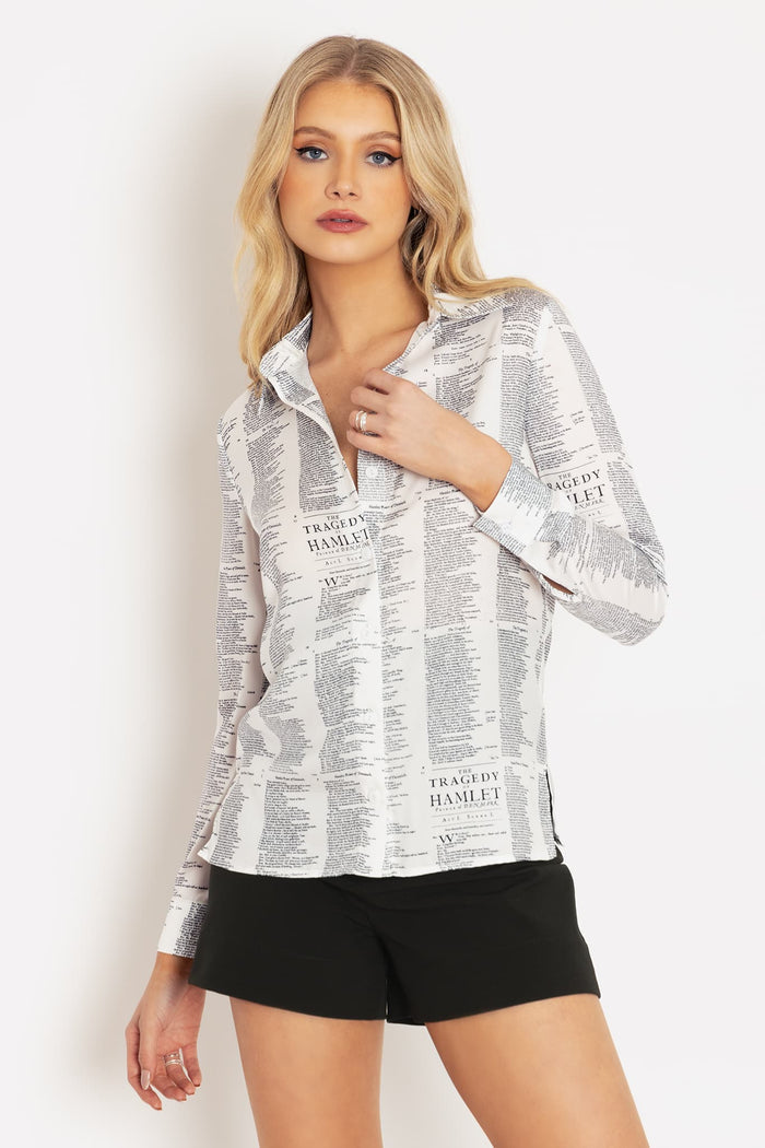 Hamlet White Long Sleeve Work It Shirt