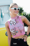 Hello Kitty Merchandise - Official Sanrio Products - Licensed Apparel - Kawaii Fashion - Womens's Pastel Sleeveless Knit