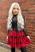 Ho Ho Horror Reversible Flocked Skater Dress