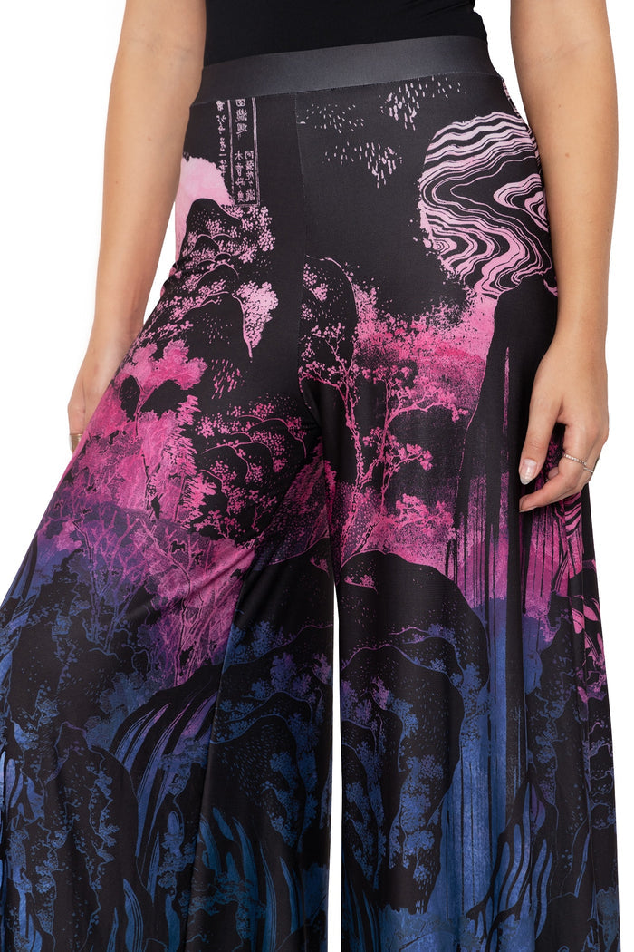 BlackMilk Clothing - hokusais waterfalls palazzo pants
