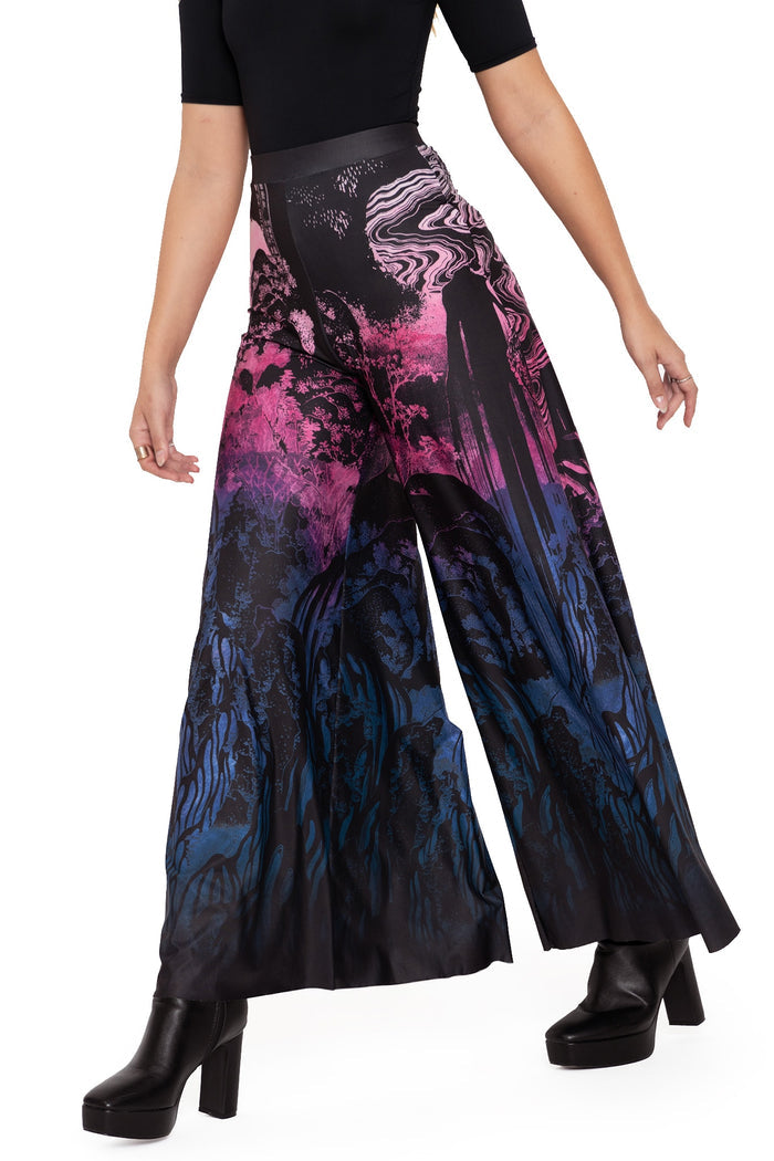 BlackMilk Clothing - hokusais waterfalls palazzo pants