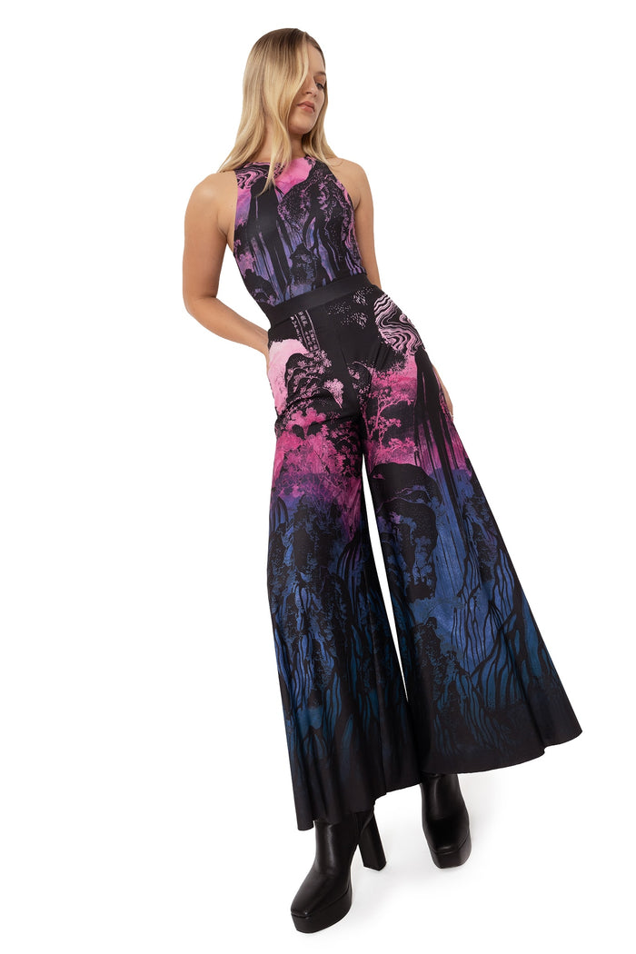 BlackMilk Clothing - hokusais waterfalls palazzo pants