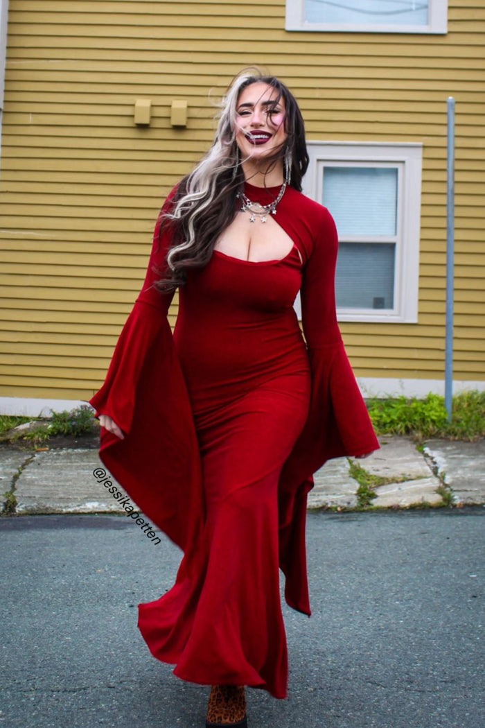 Holiday Party Mrs Addams Shrug