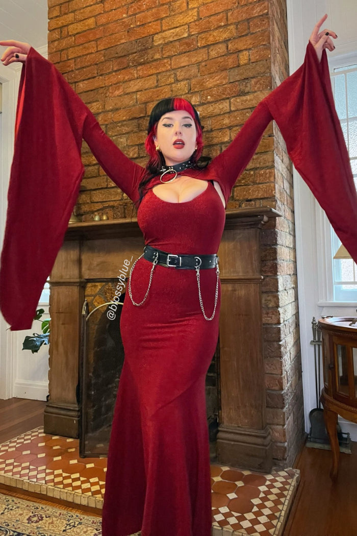 Holiday Party Mrs Addams Shrug