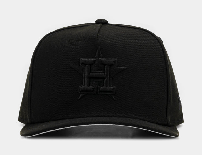 Houston Astros 950AF Snapback Mens Hat (Black/Black)