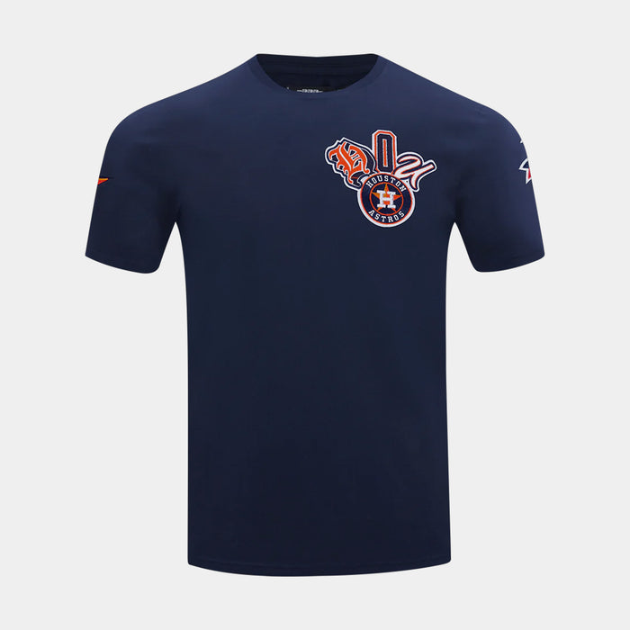 Houston Astros City Mens Short Sleeve Shirt (Navy/Orange)