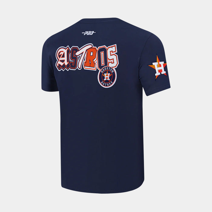Houston Astros City Mens Short Sleeve Shirt (Navy/Orange)